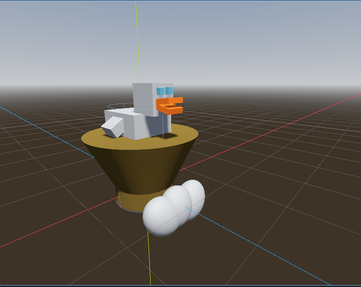 This is a chicken coop with 3 eggs infront used as a respawner and a way to score/win for the character/chicken