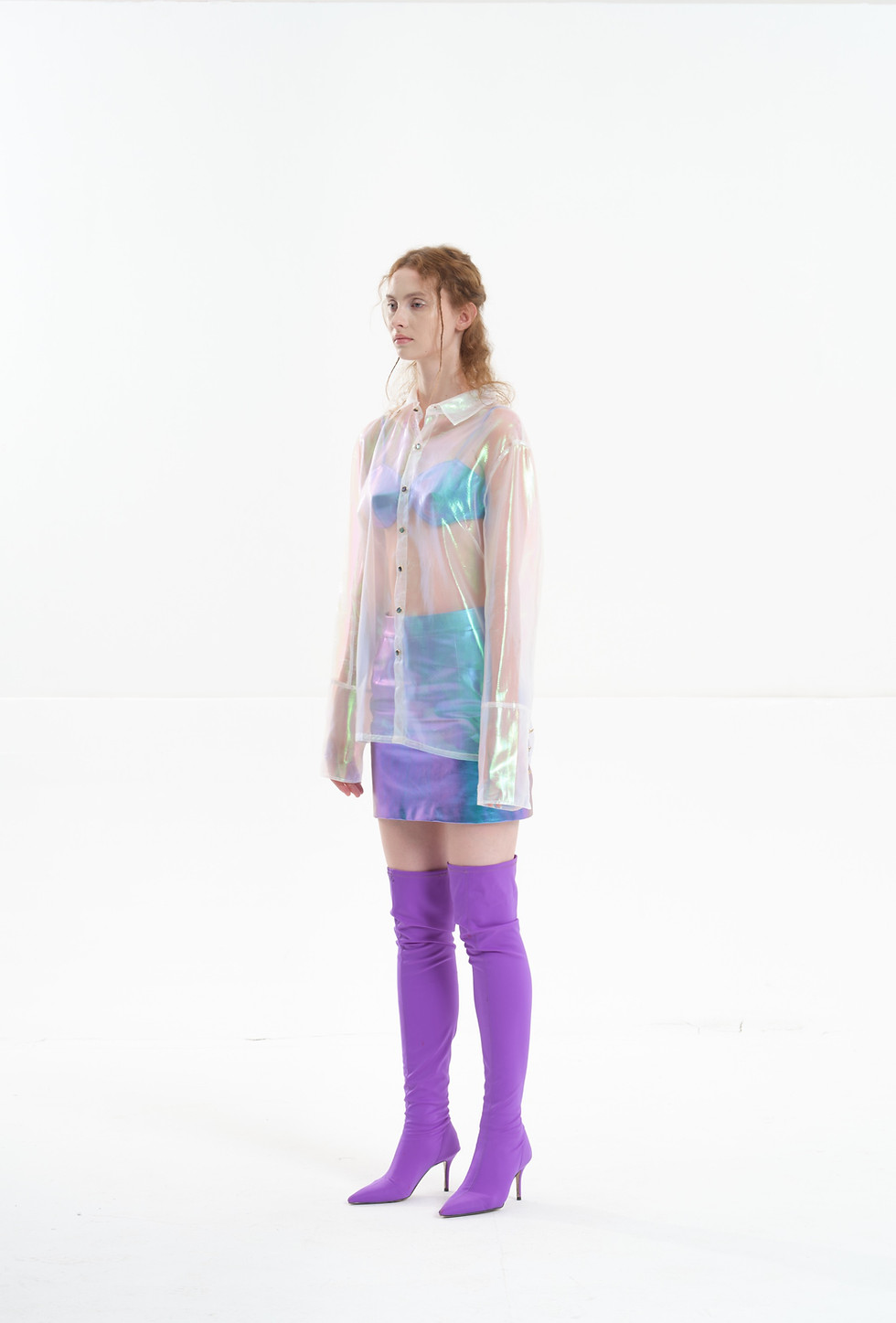 縮圖：Multicolor Transparent Organza Shirt