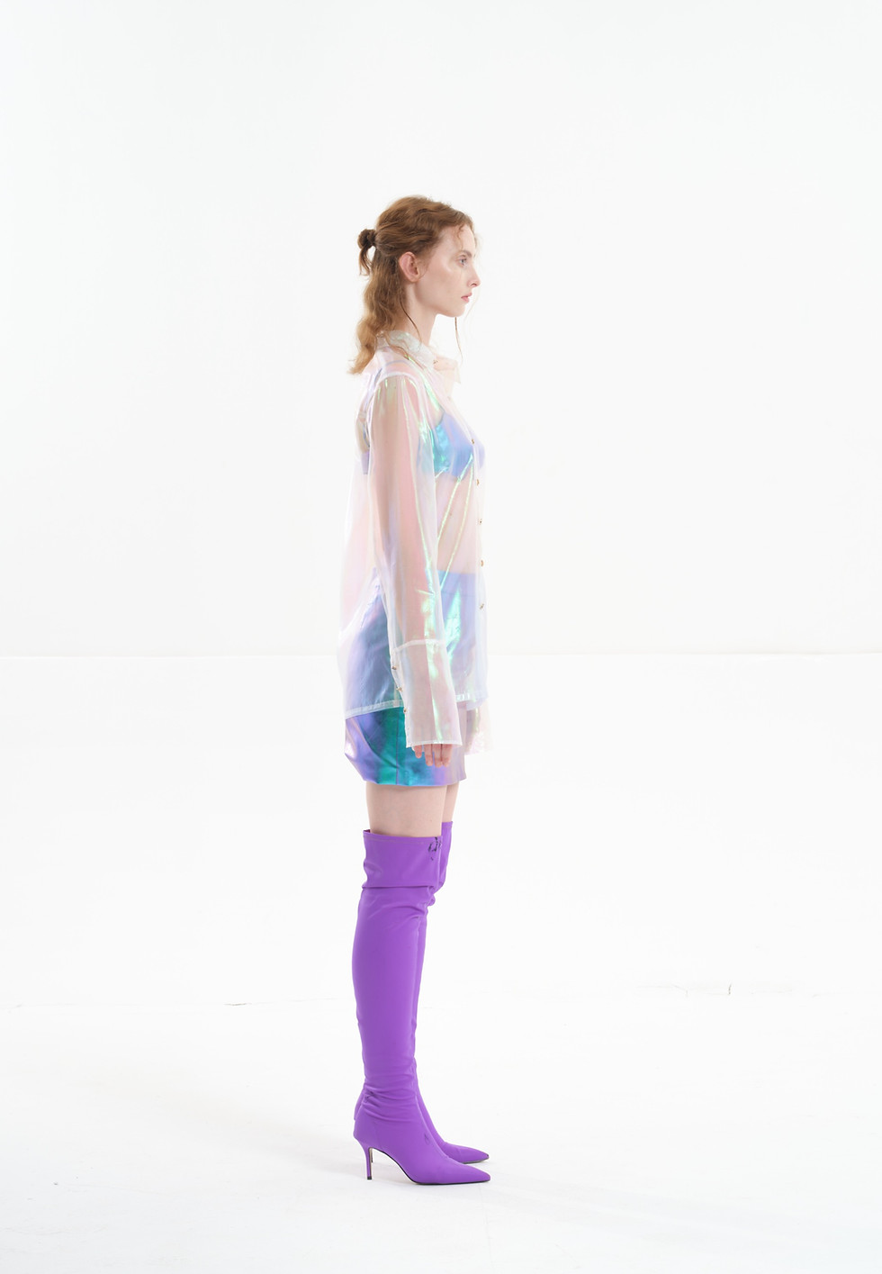 縮圖：Multicolor Transparent Organza Shirt