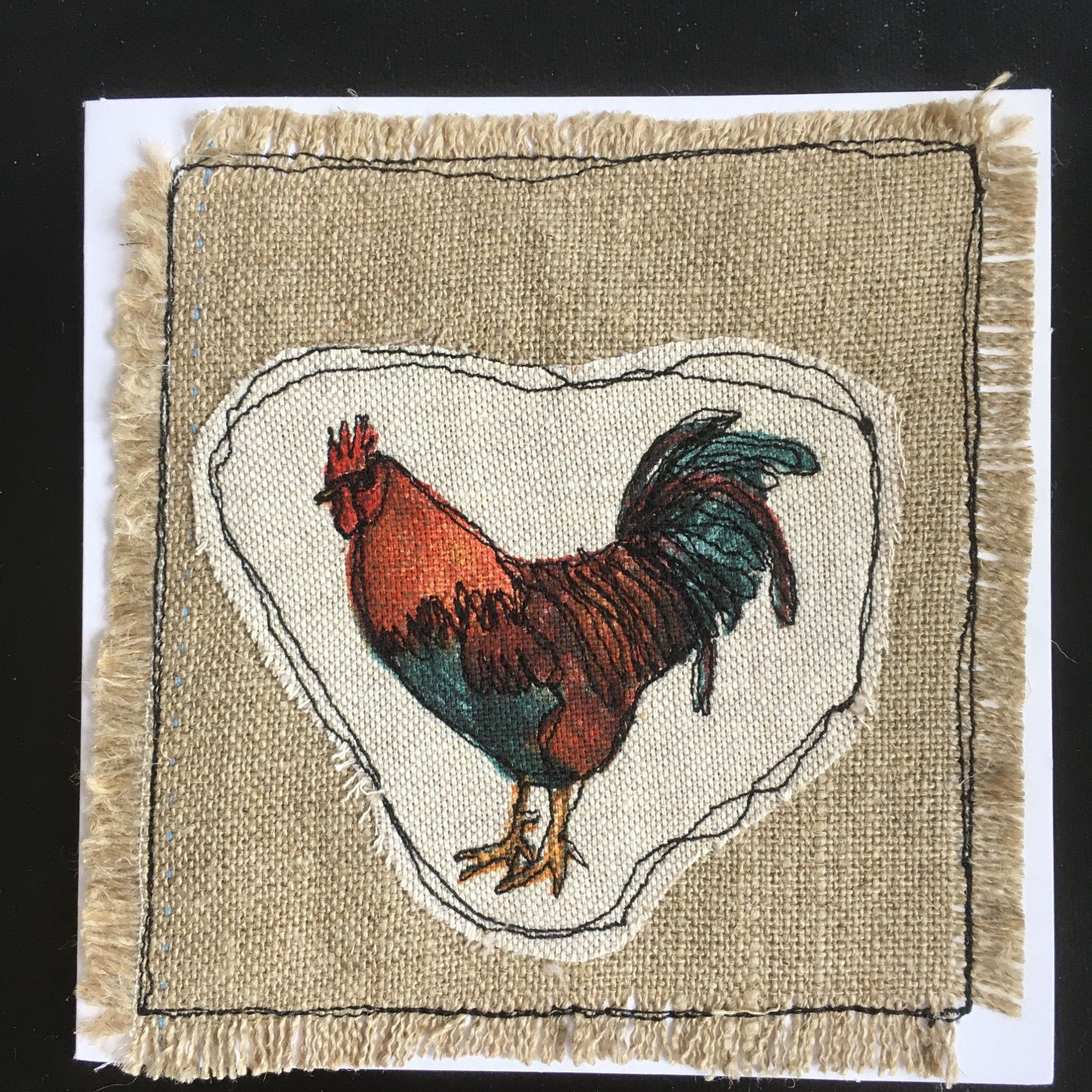 Animal BLANK ‘textile-art’ cards