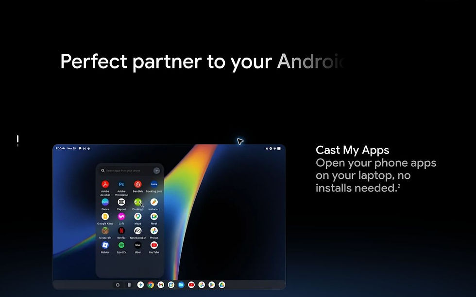 Android-Apps lassen sich auf dem Googlebook öffnen. Quelle: Google