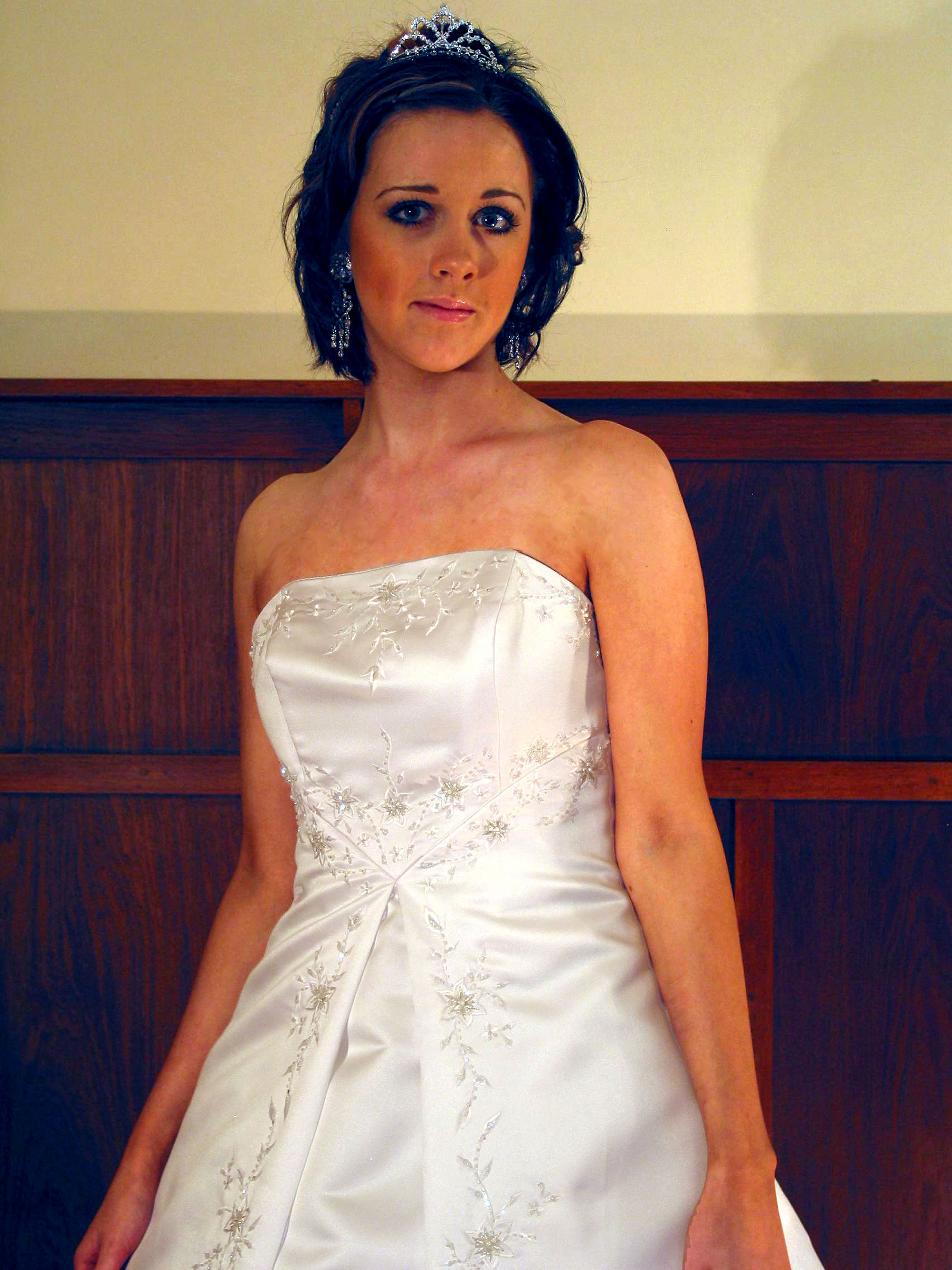 Size 12, Ivory, Strapless A-Line Wedding Gown