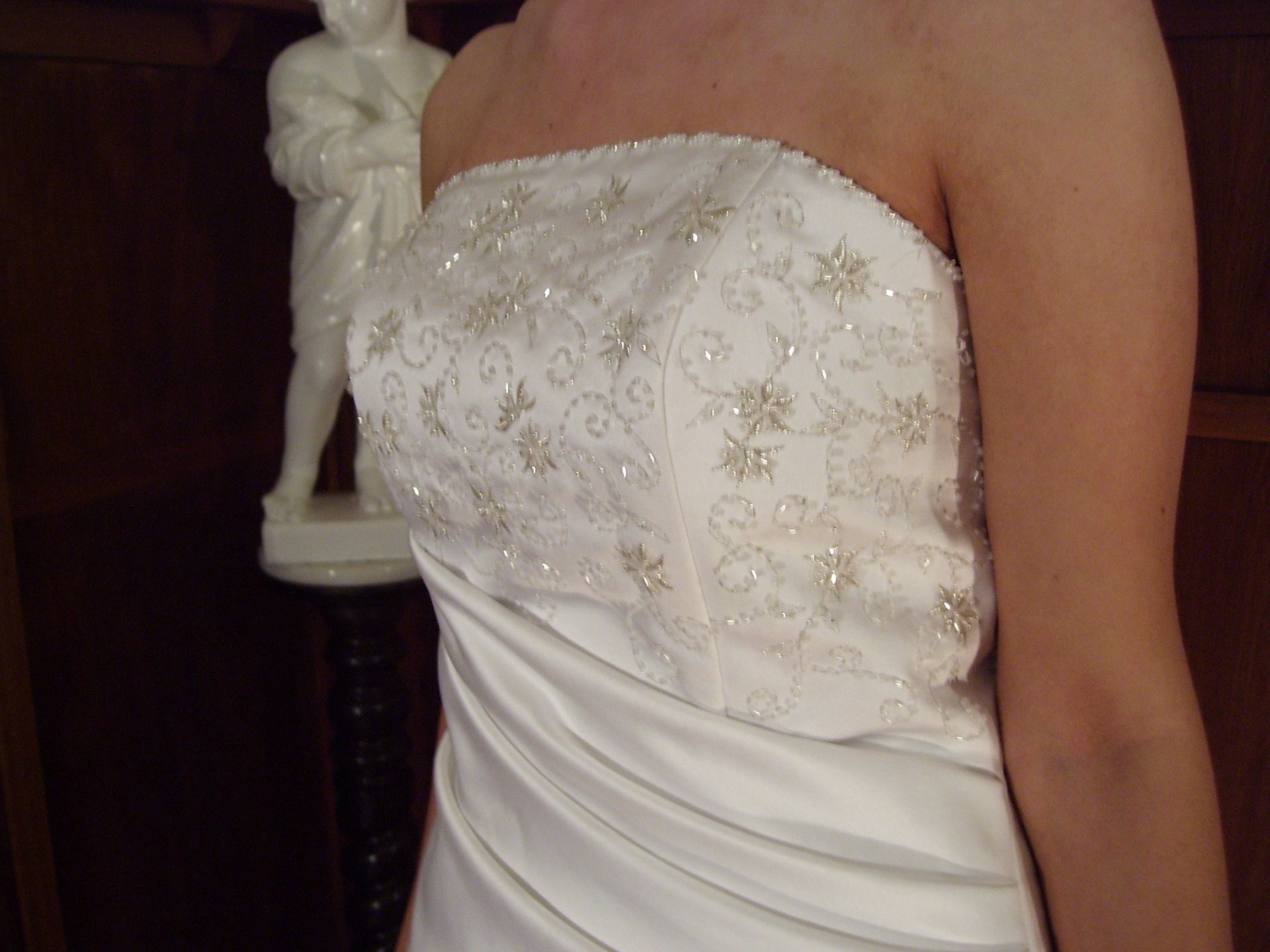 Size 12, White wedding gown.