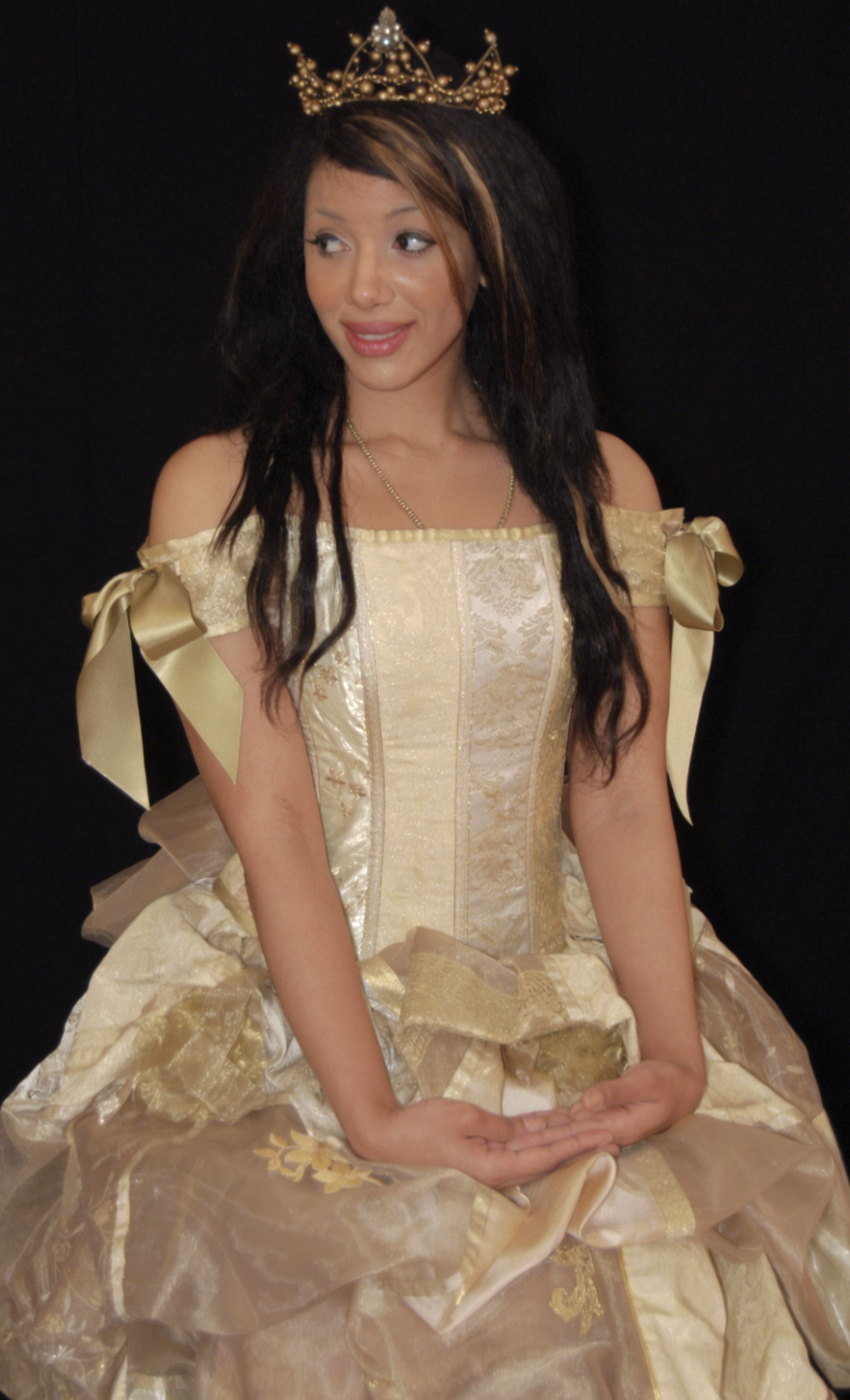 Size 12, Gold Two Piece Bridal Gown