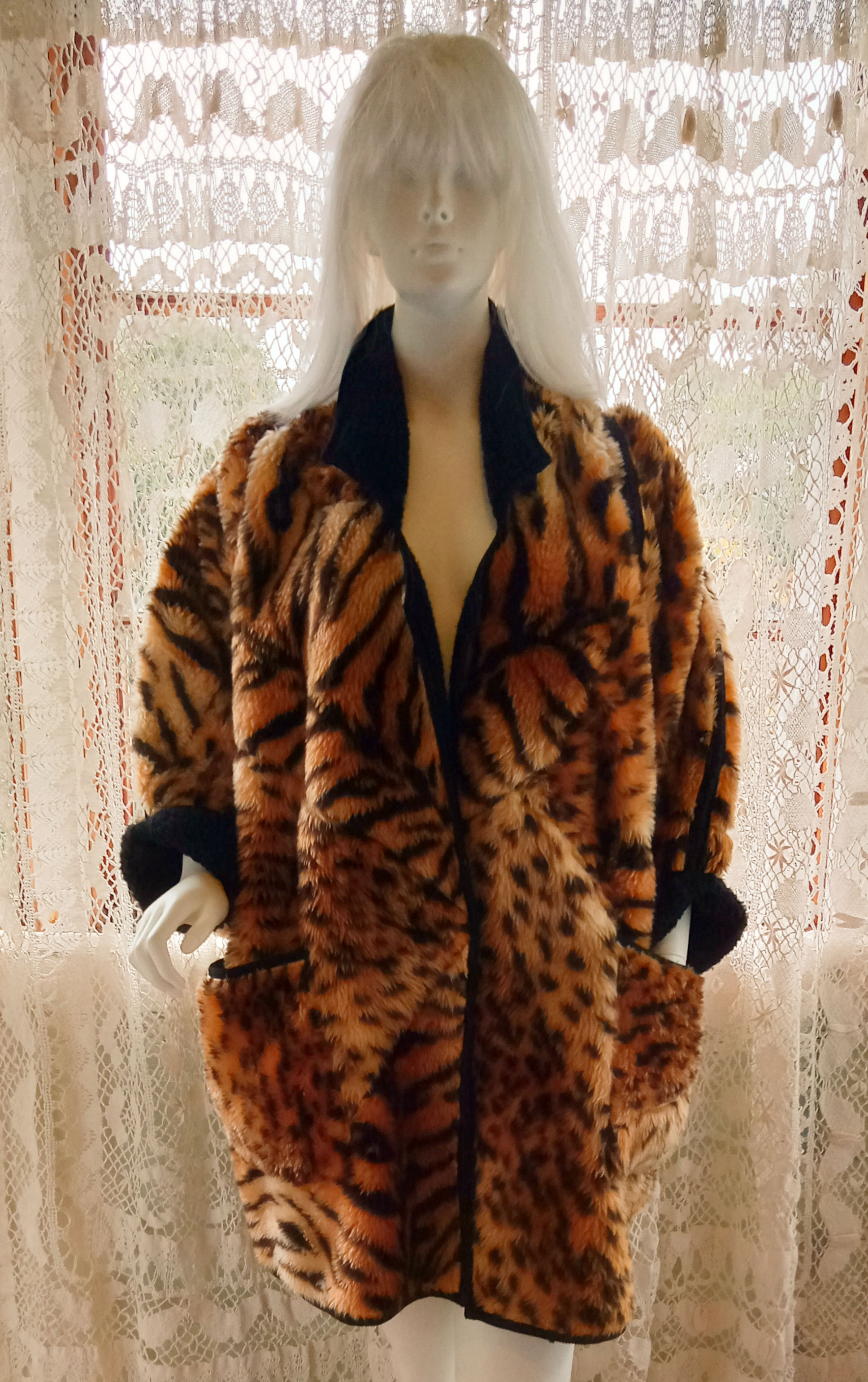 80's Patchwork Faux Fur Jacket