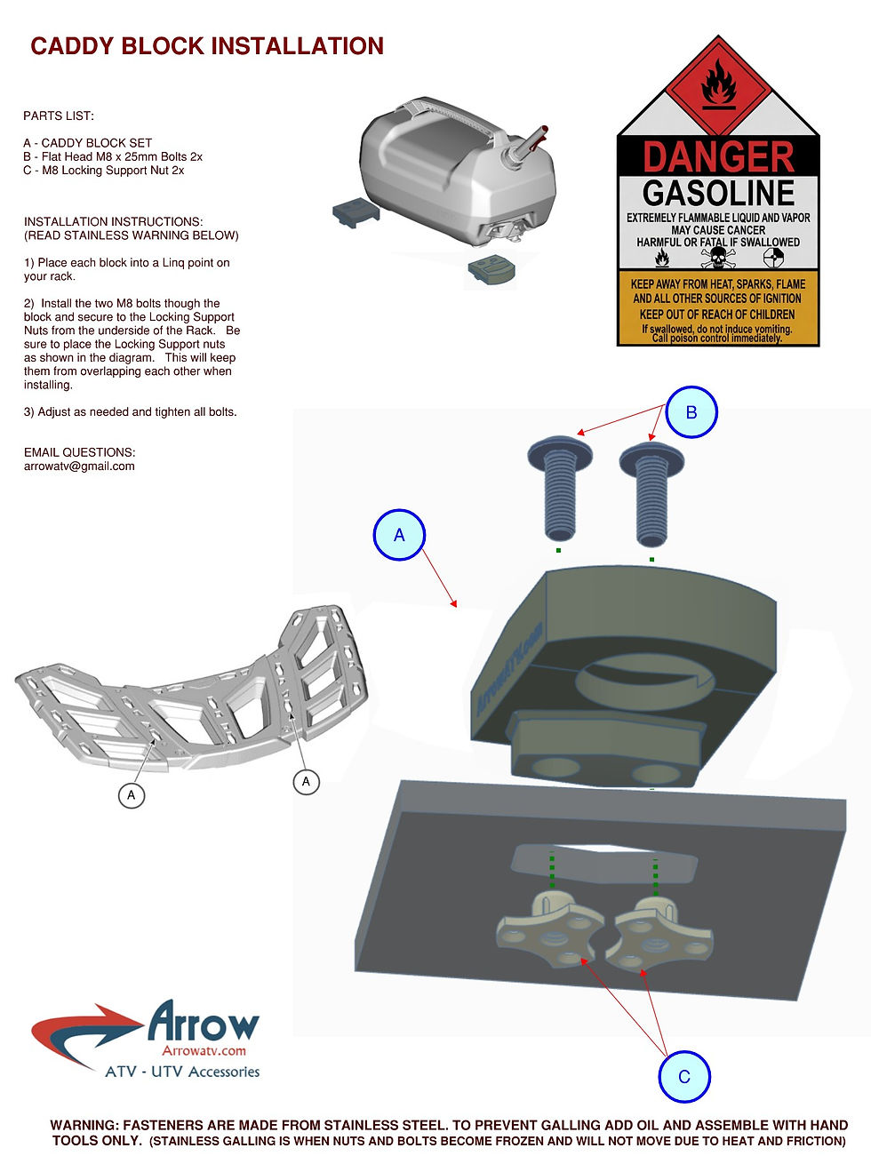 Thumbnail: Caddy Blocks  - Can-am Linq Anchor Adapter 715004960