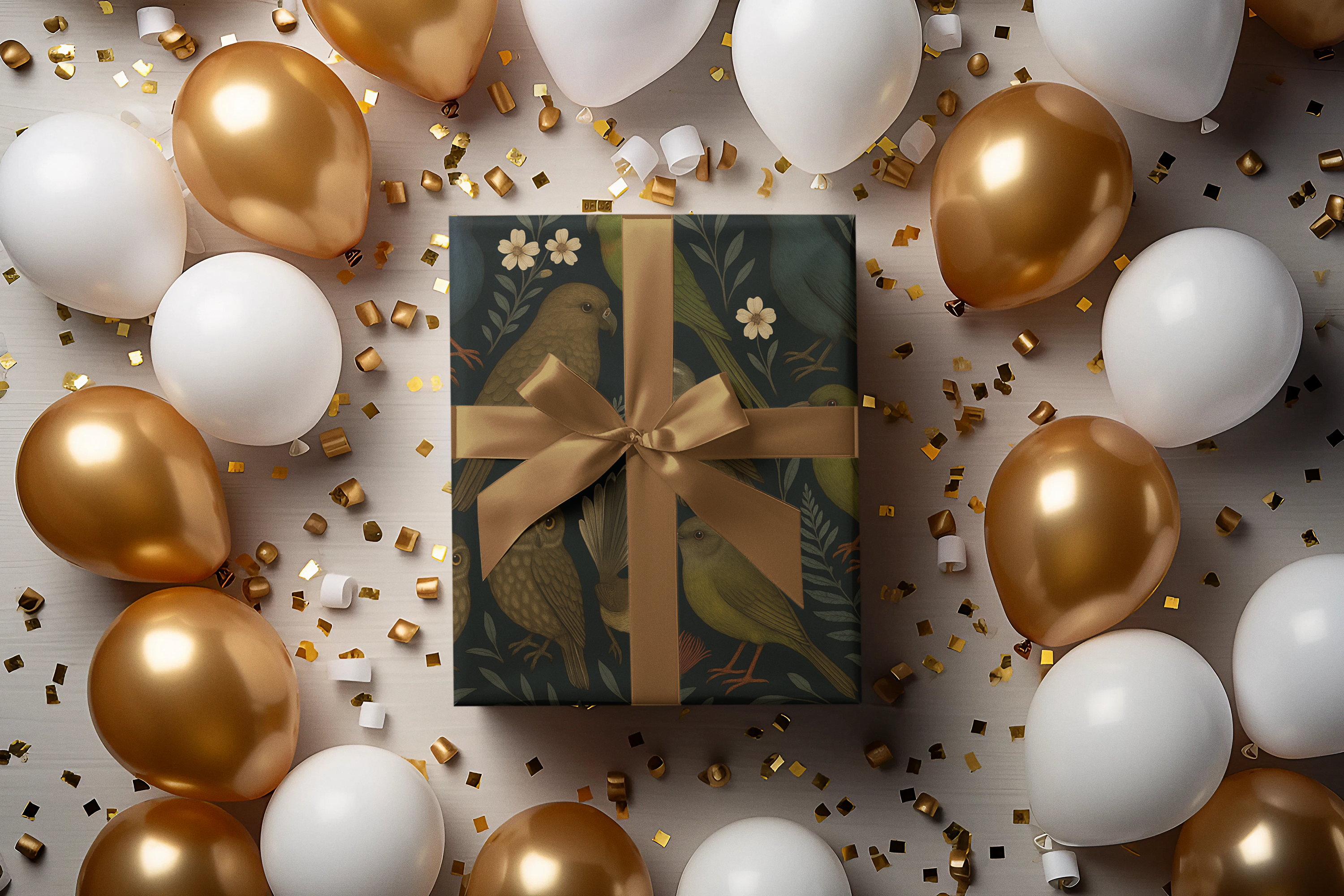 Aotearoa Forest Birds – Wrapping Paper by ROTIA DESIGN