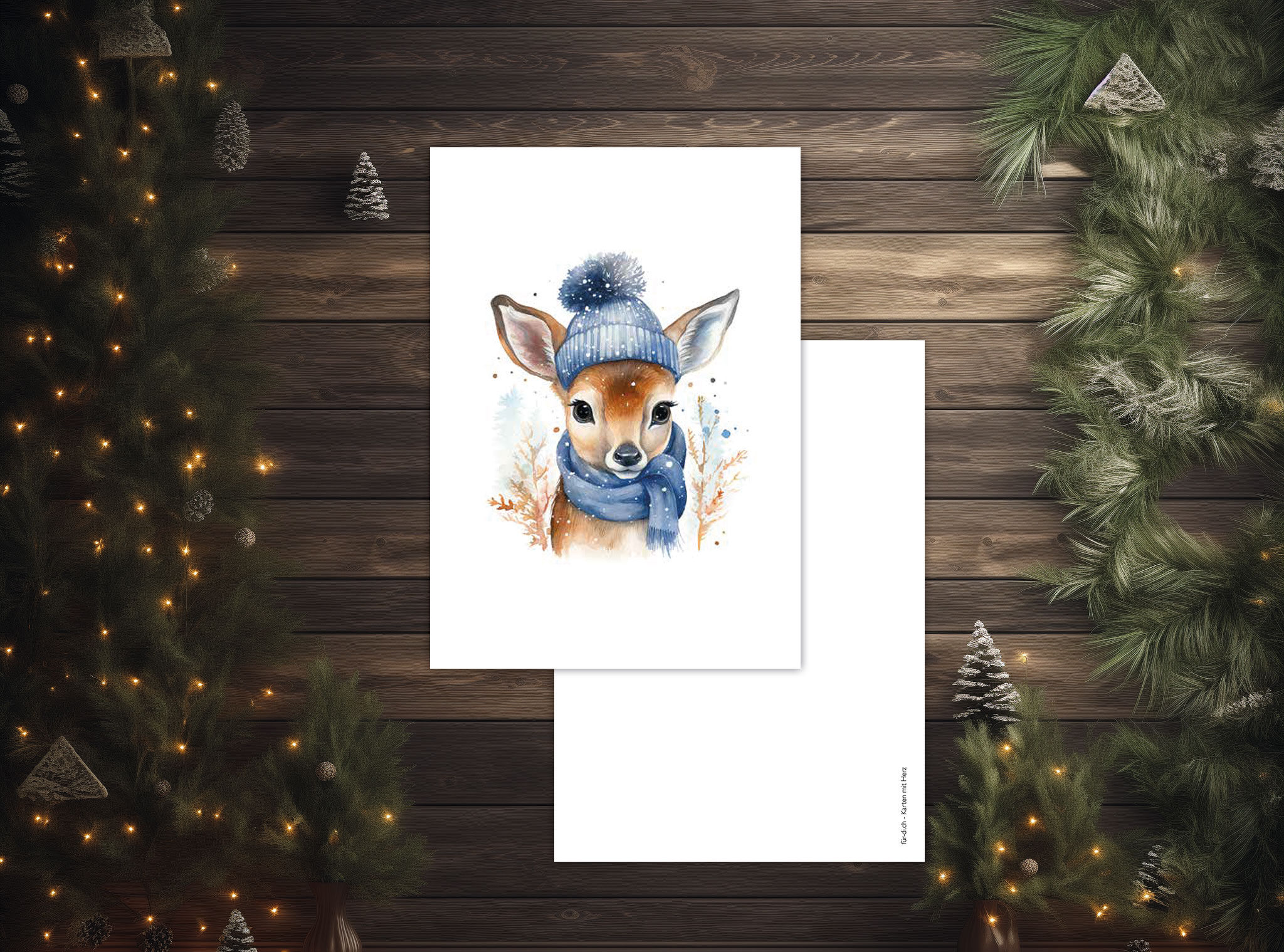 Grusskarte A6 "Kuschelreh"