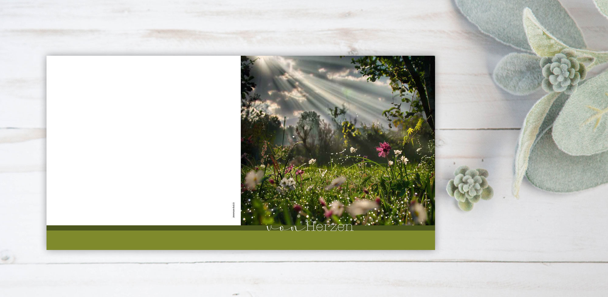 Kondolenzkarte "im Licht des Morgens"