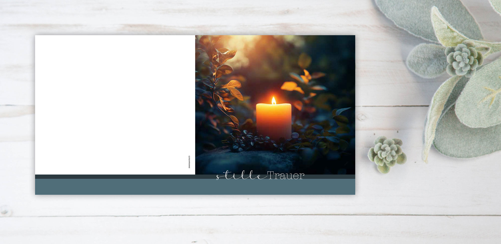 Kondolenzkarte "Kerzenlicht"