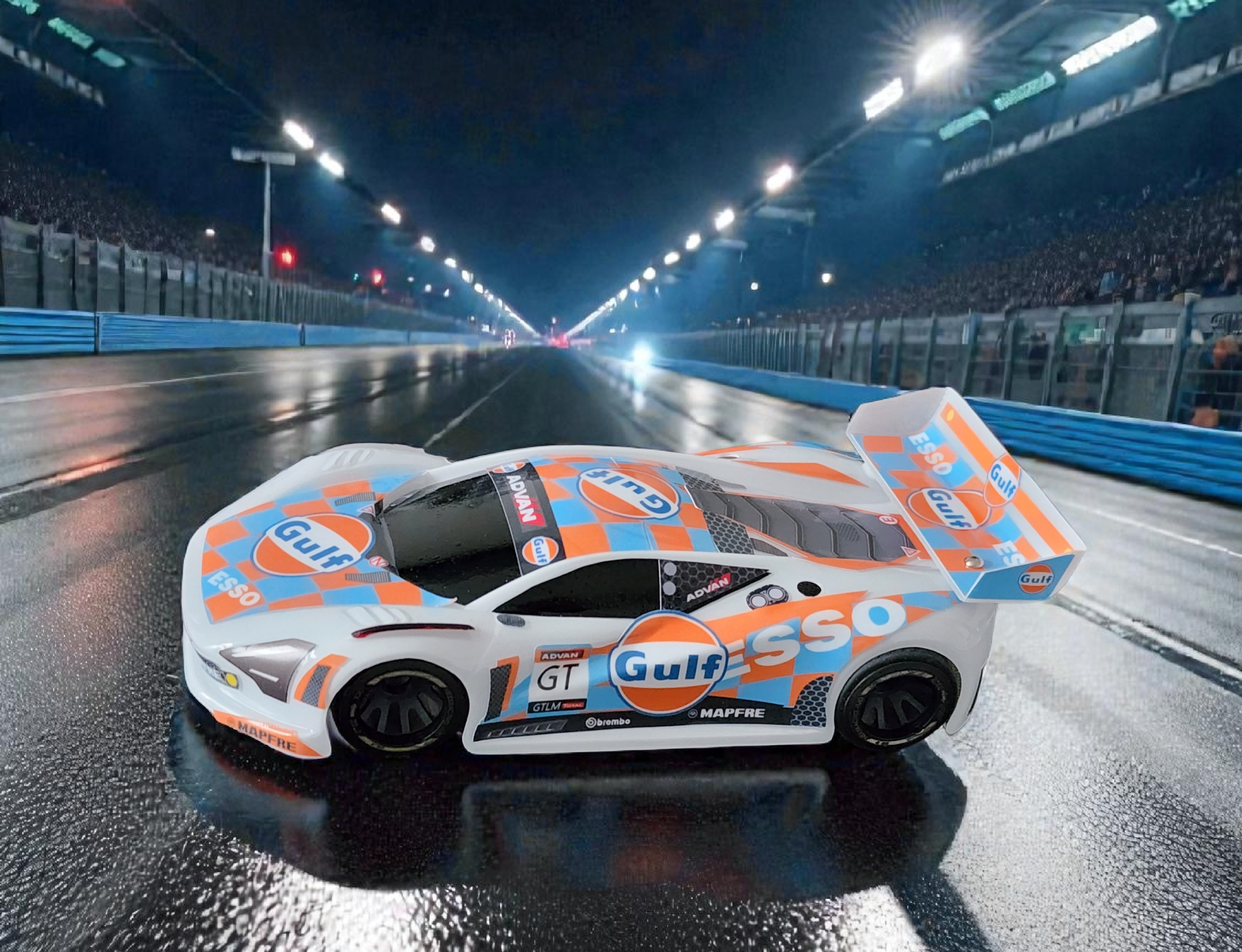 1/28 Gulf checker Racing For the Radbody Mako Gt , X and  x2