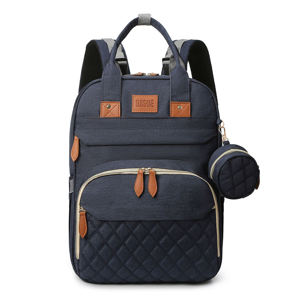 Thumbnail: Diaper Bag Backpack, Diaper Changing Station, Multi-Functional Mom Travel Baby D