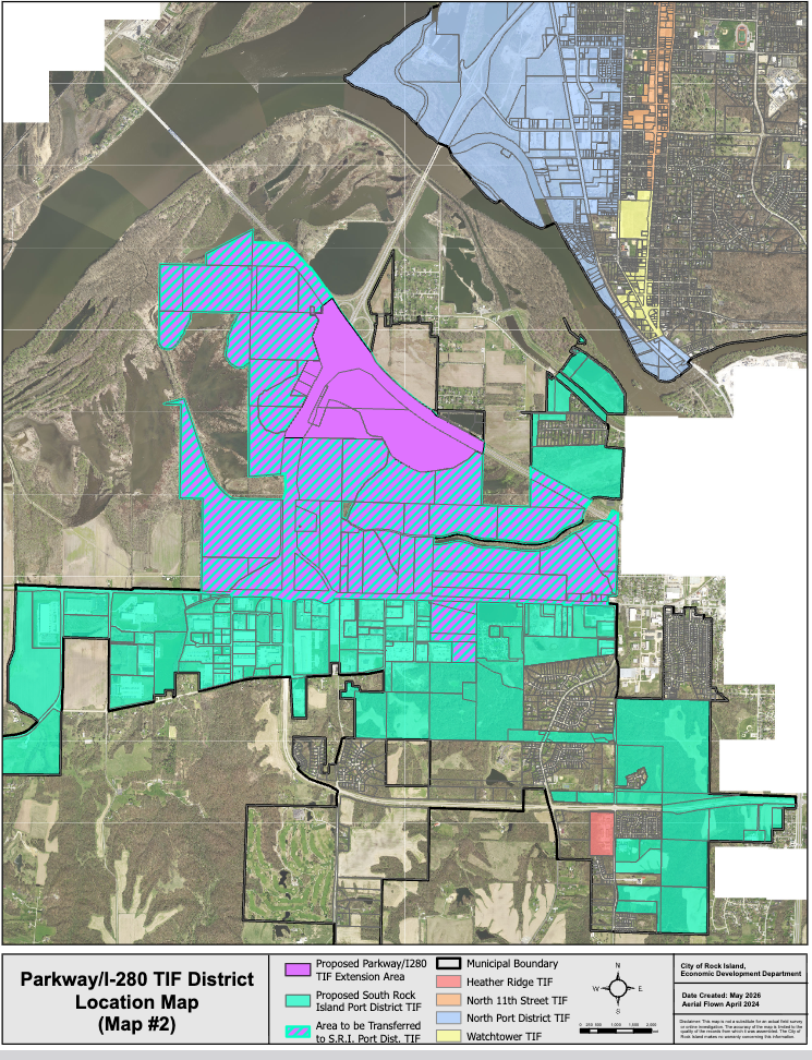 One proposed map. Follow the link to see the options presented Monday night. https://rockislandil.portal.civicclerk.com/event/931/files/attachment/6185