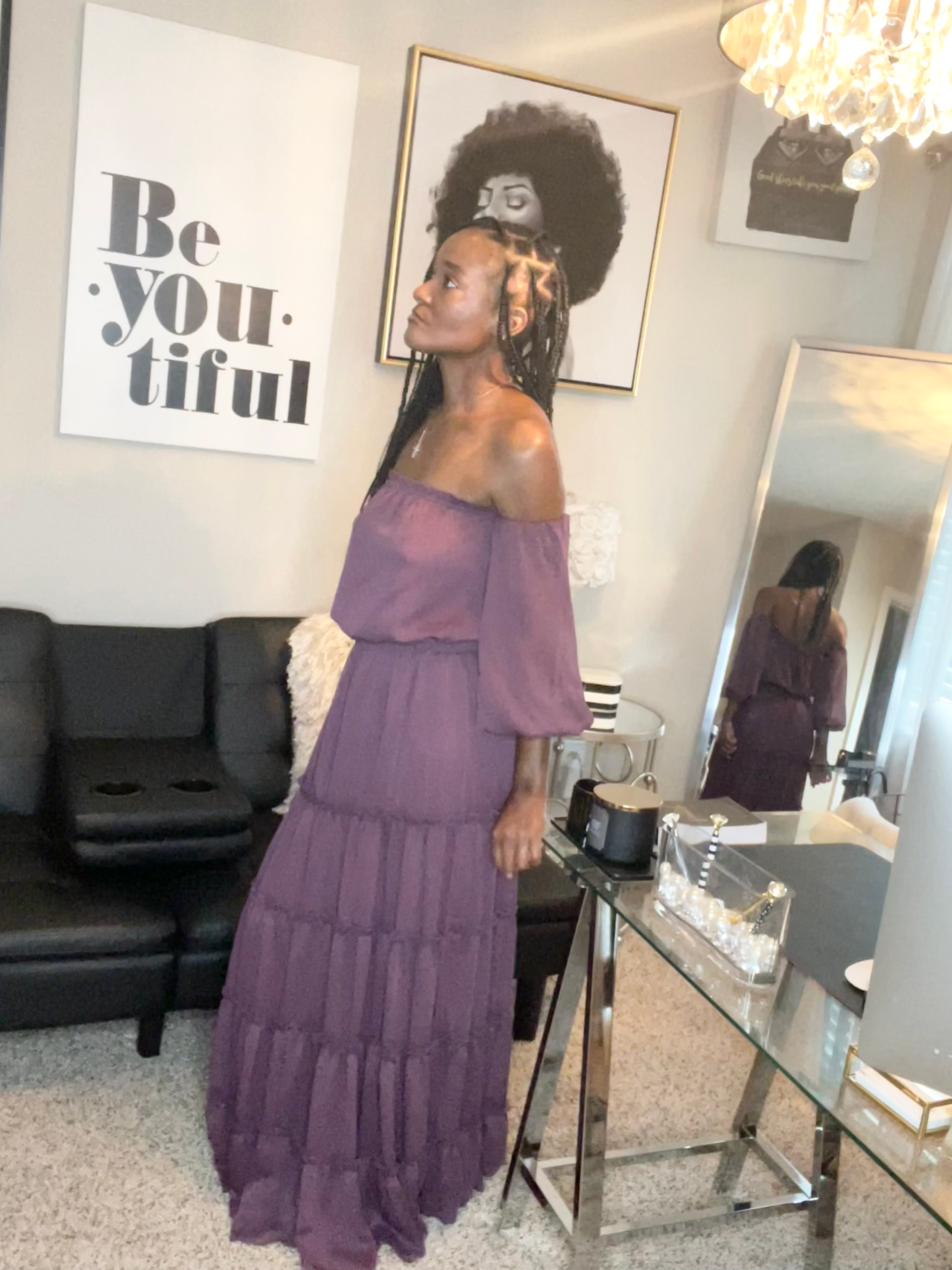 Off Shoulder Maxi Dress