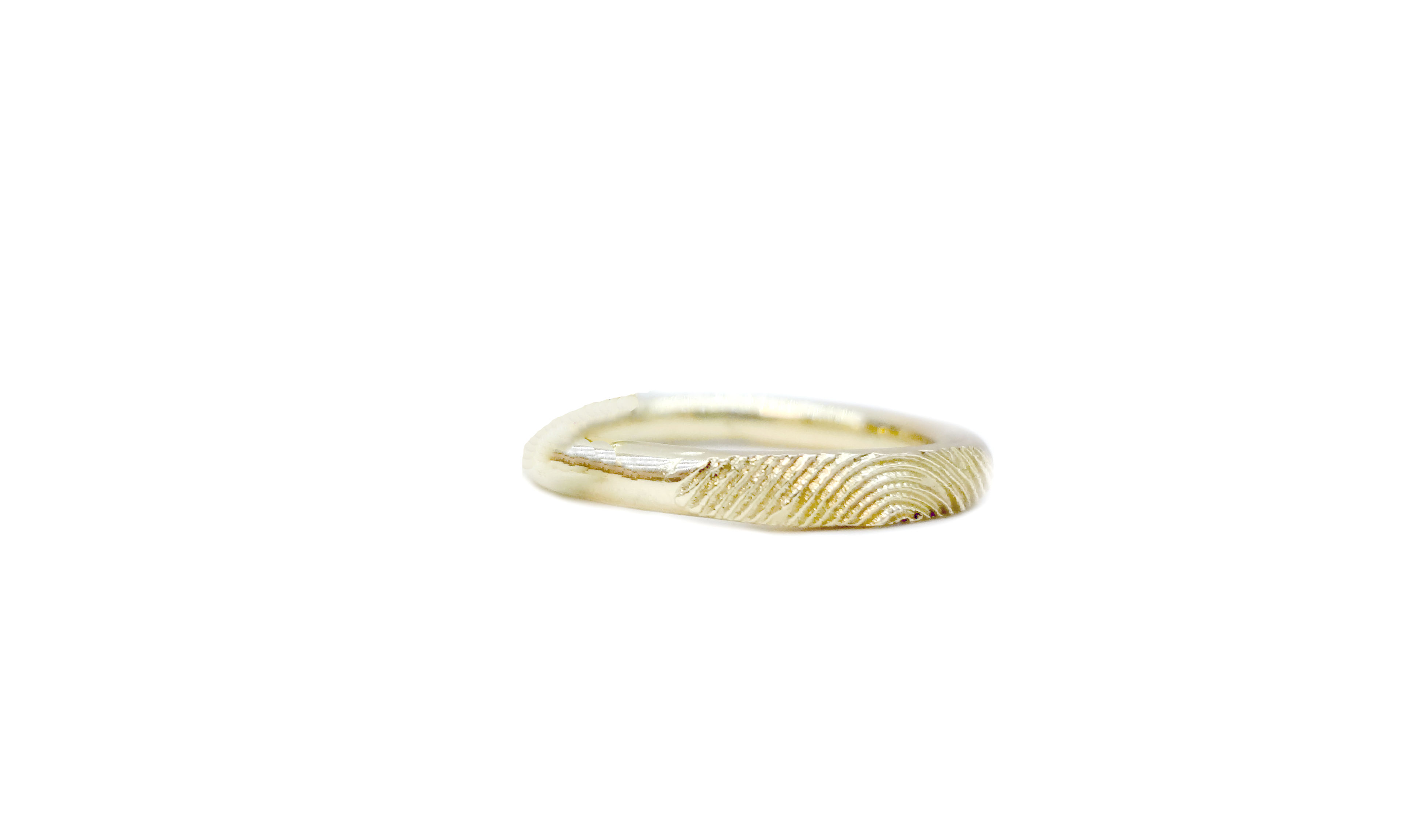 Slim Gold Fingerprint Rings