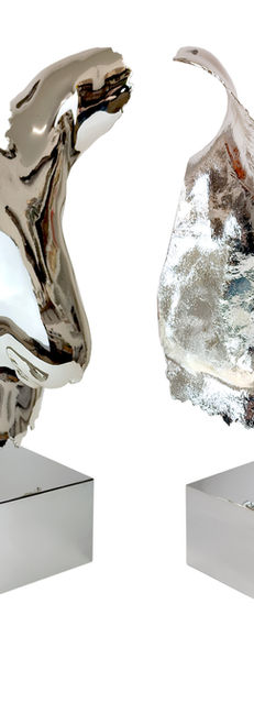 chrome mirror reflections in figurative art from Angelcasts