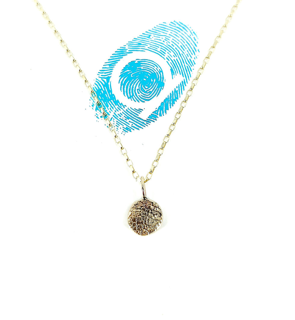 Thumbnail: Dainty Gold Pet Nose Print Pendant