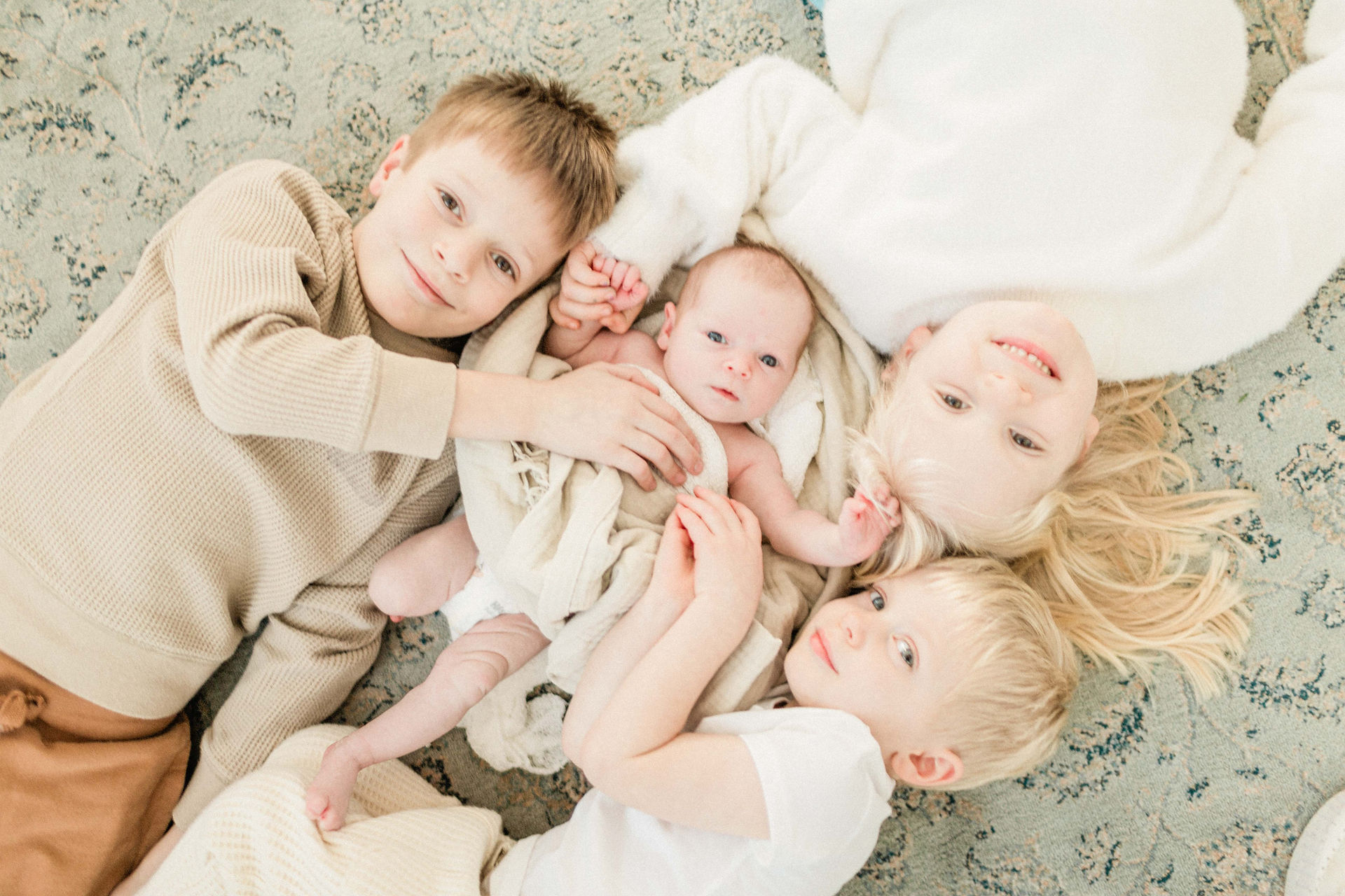 kids smiling at camera