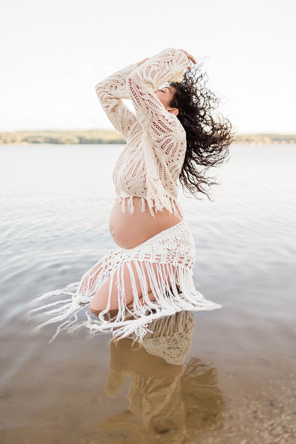 Pittsburgh Newborn Photographer | Sunset Maternity Session at Moraine State Park