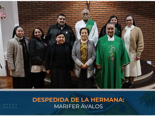 After three years of pastoral dedication at our school, Sister Marifer embarks on her return to Mexico to continue her formation path toward her perpetual vows.