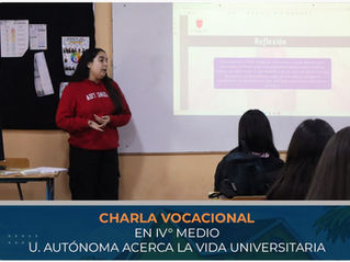 Universidad Autónoma de Chile brings university life closer to our Senior Students (IV° Medio)