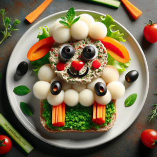 dětská svačina vzhled ovečka