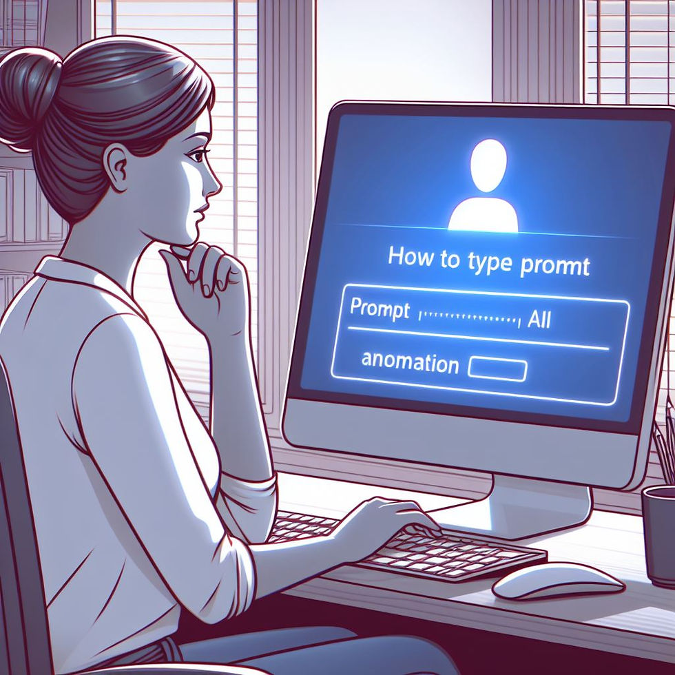 ilustrace ženy u počítače