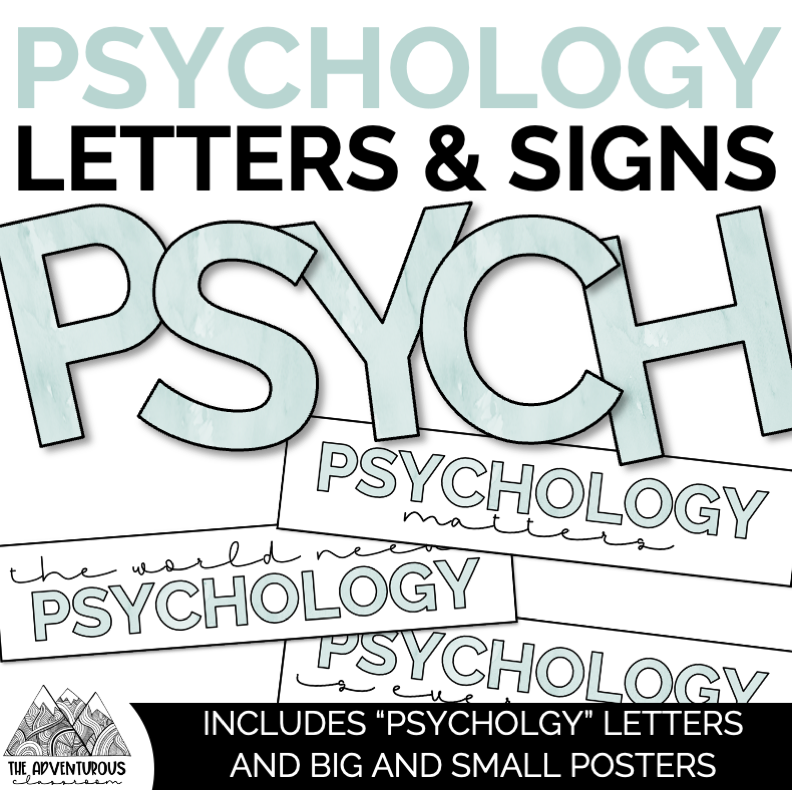 Psychology Letters and Signs | AdventurousClassroom