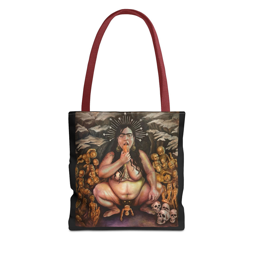 Thumbnail: Tote bag of “the prom queen “ and “self care”