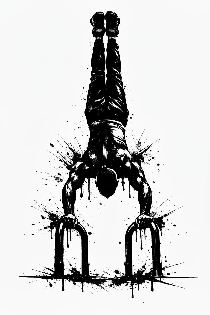 Granville Robinson performing calisthenics