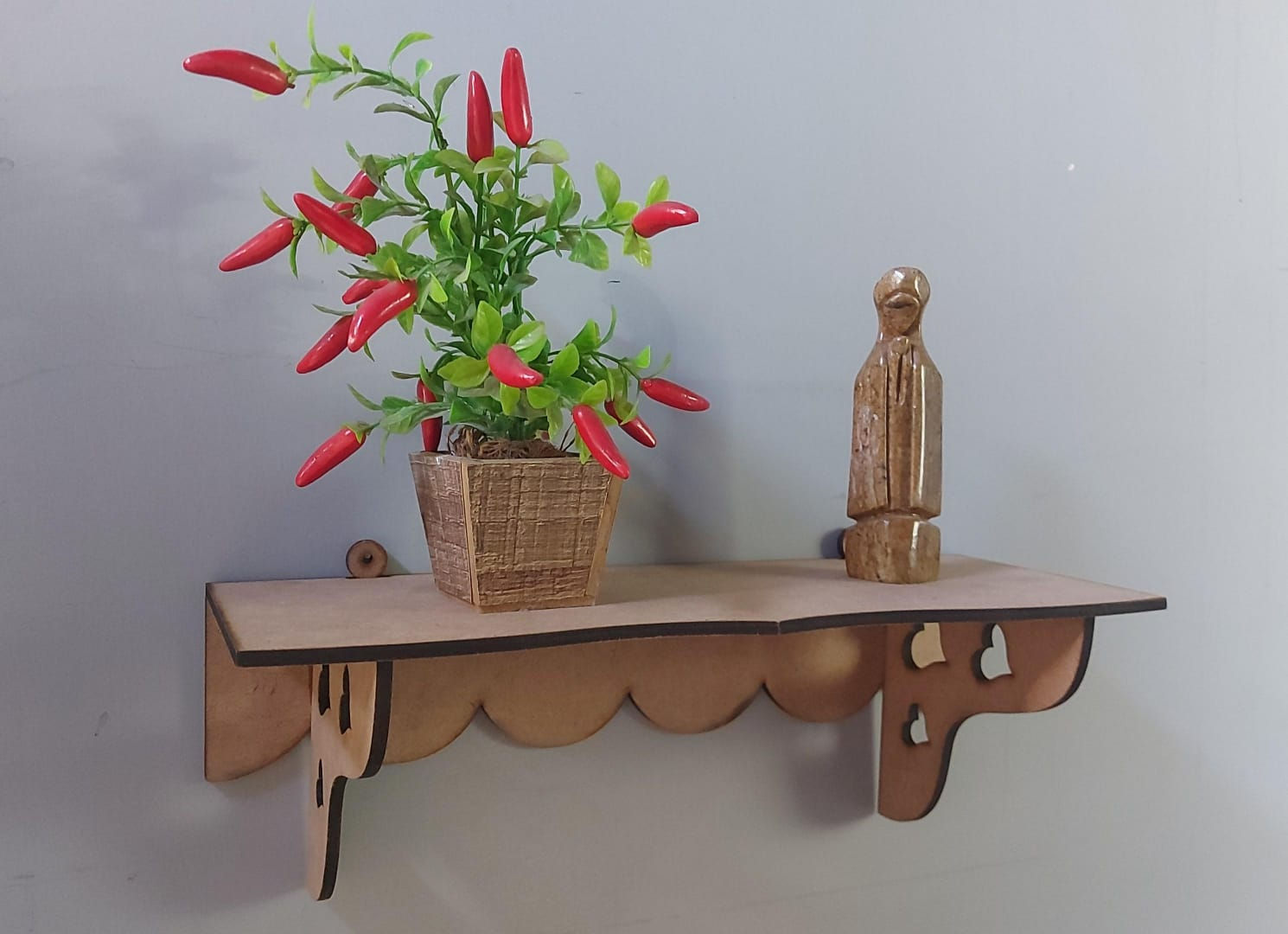 Prateleira Decorativa Em Mdf 6mm Corte A Laser Kit 2 Un