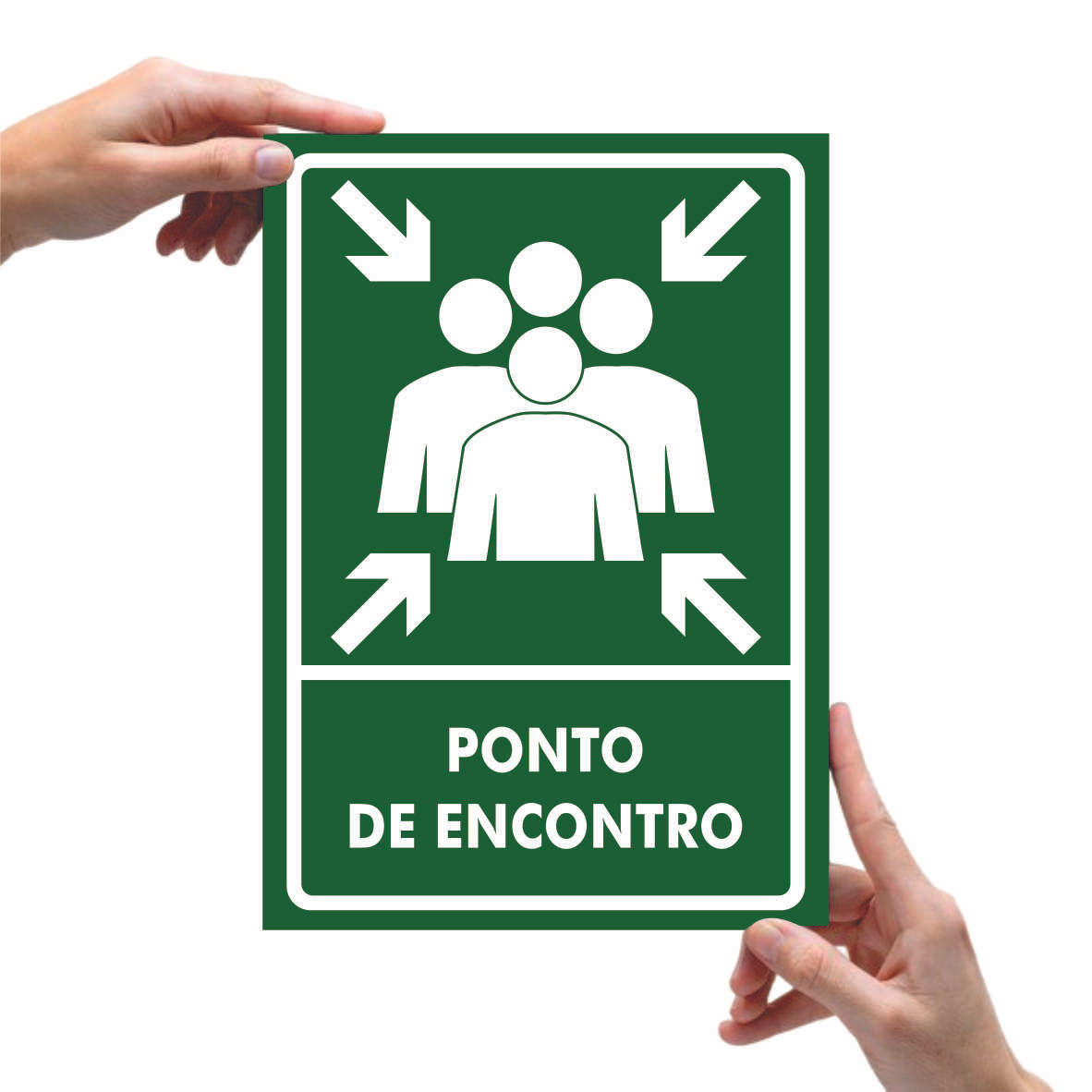 Placa de Sinalização Ponto de Encontro Sinalética PL001