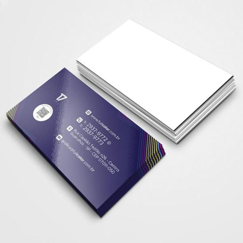 Miniatura: Cartão de Visita Couchê 250gr   90x50mm - 4x0 Cores 1000 Unidades