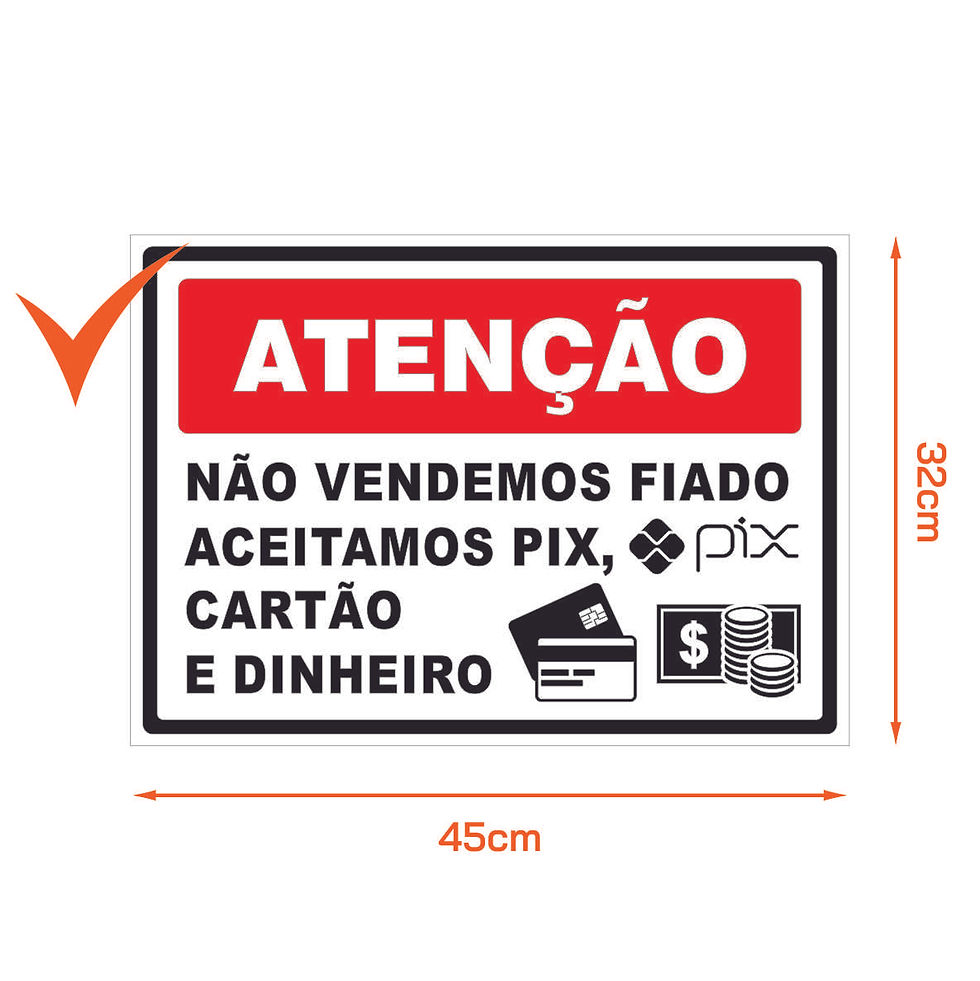 Miniatura: Placa de Sinalização Não Vendemos Fiado Sinalética PL036