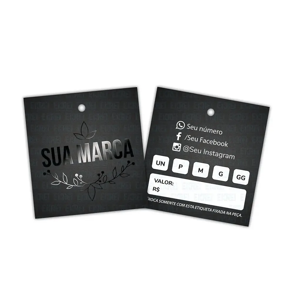 Miniatura: Tag Comercial 4x1 Cores 5x9cm Laminado 3mm