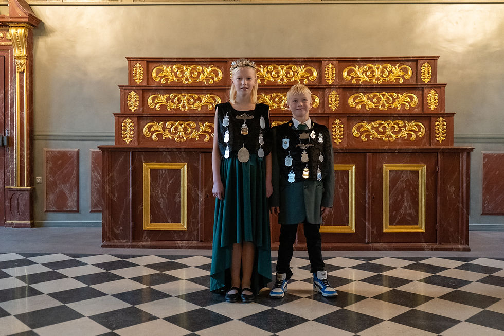 Das Kinderkönigspaar 2025 - Kinderkönigin Shania I. Diehl und Kinderkönig Leon I. Goedeckemeyer