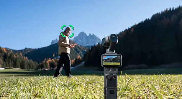 DJI Osmo Pocket 4 con ActiveTrack 7.0 realizando seguimiento inteligente del sujeto en movimiento
