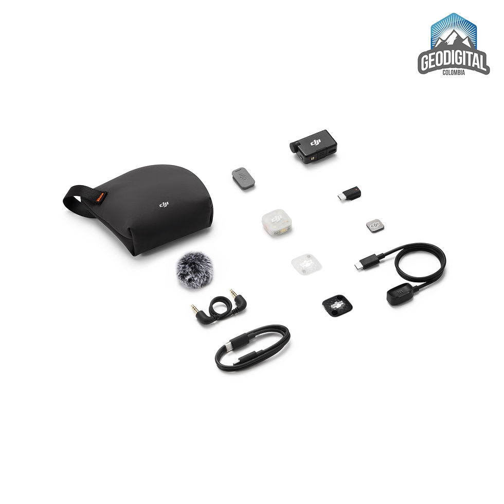 Miniatura: DJI Mic Mini 2S 1 TX 1 RX contenido del kit DJI Colombia tienda DJI Cali micrófono inalámbrico