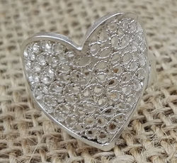 Corazón en tejido caracol