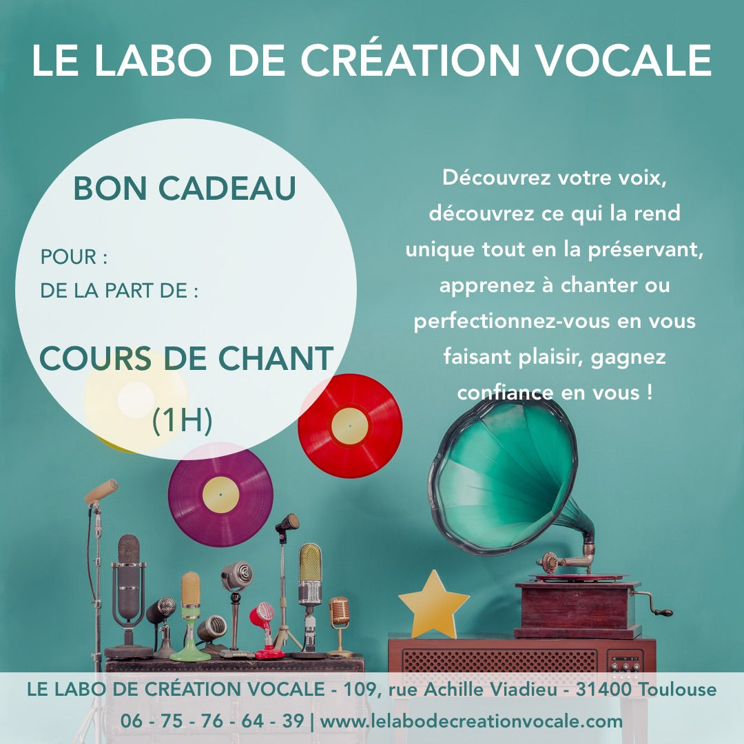 Bon Cadeau 1H de cours de chant
