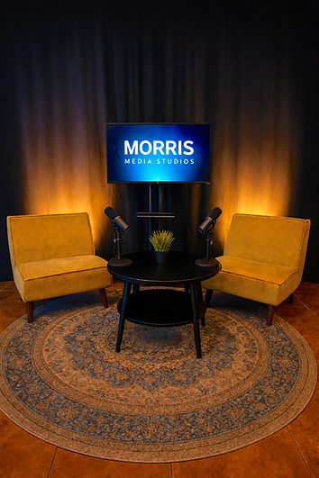 Podcast set at Morris Media Studios.png