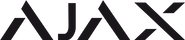 Ajax Systems logo in black that links to the Ajax Systems about us page.