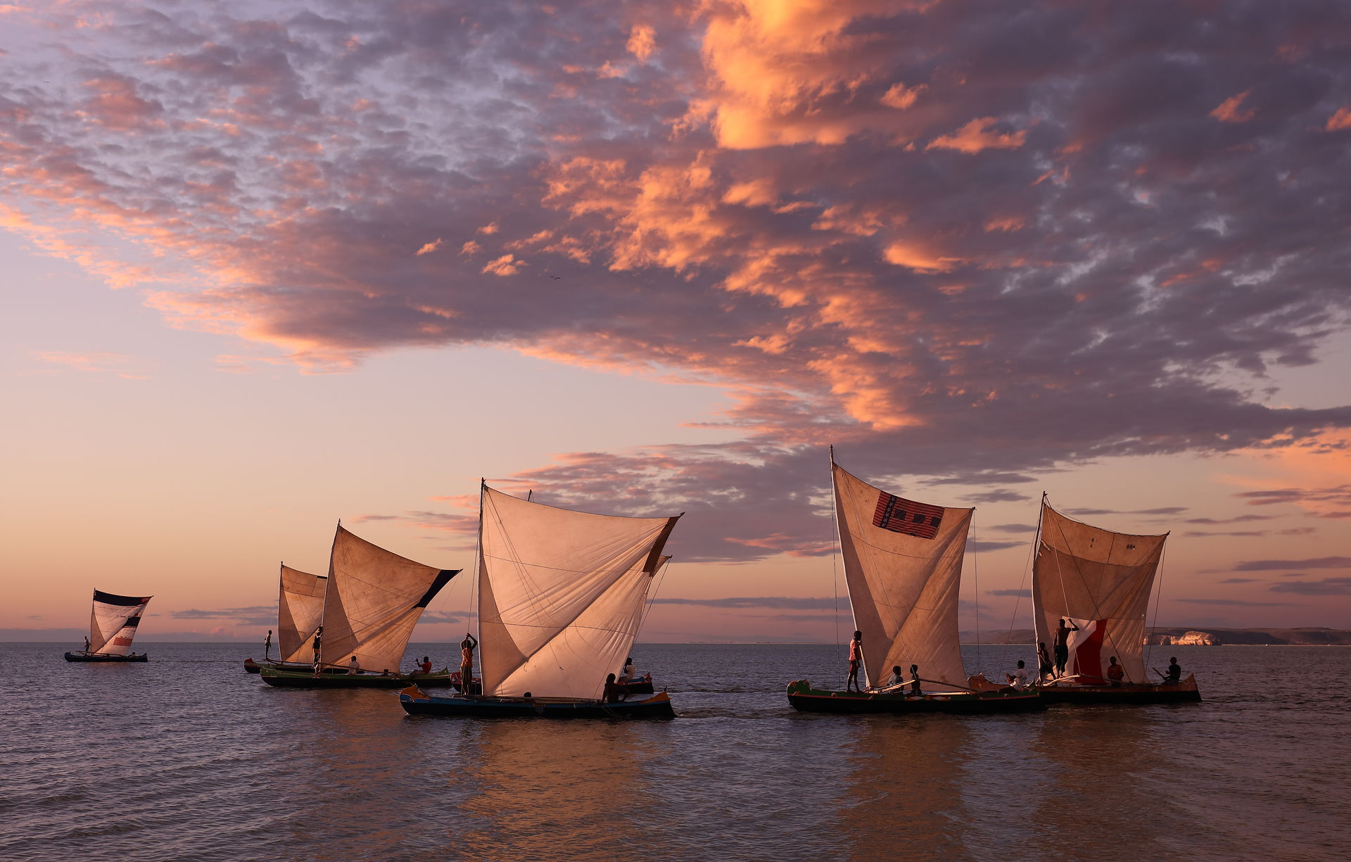 Traditional pirogues in Madagascar
