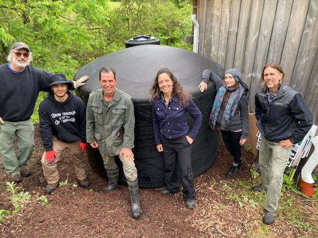 1550 gallon rain barrel installation