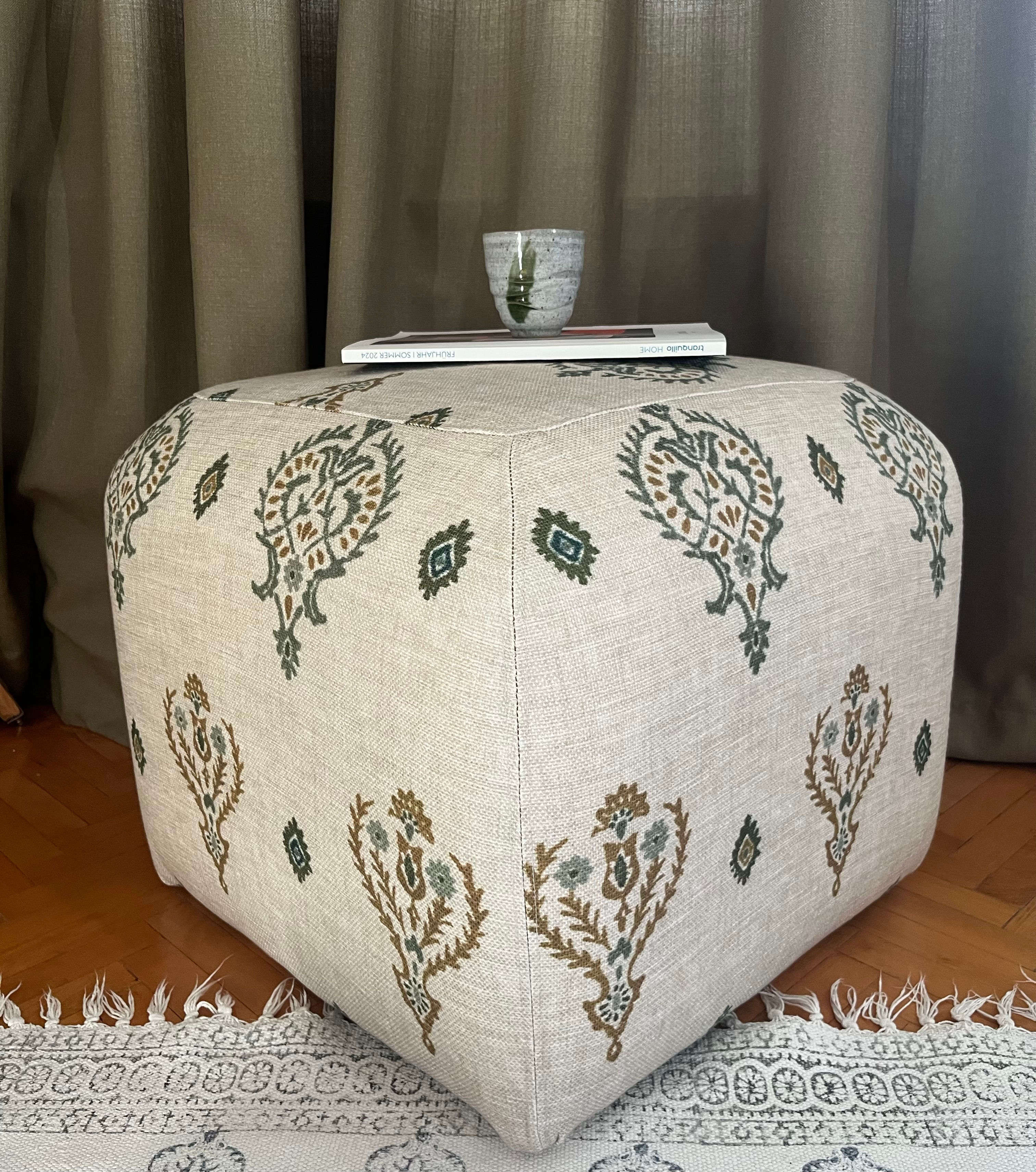 Thot, 100% Bamboo Puff/Side Chair - Natural