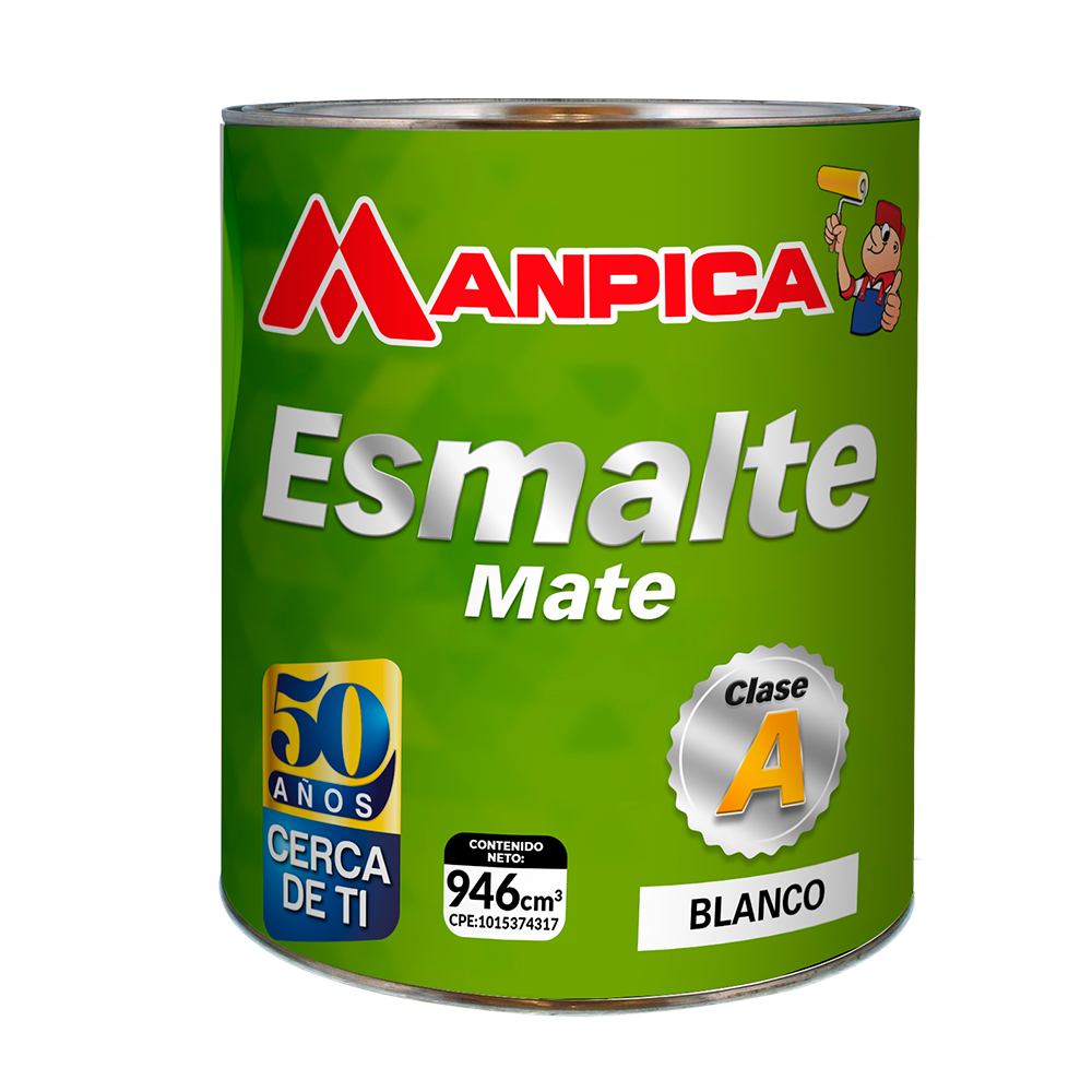 Pintura en Esmalte Negro Mate Manpica - Galon