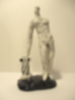 Man leaning against a Pillar l