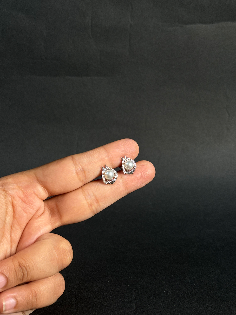 Silver Crystal studs
