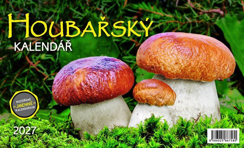 Kalendář 2027 stolní houbařský