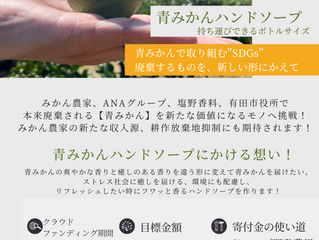 青みかんハンドソープ クラウドファンディングしています。